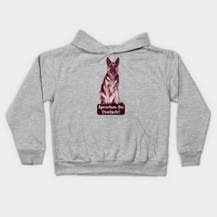 German Shepherd Asks Sprechen Sie Deutsch Kids Hoodie